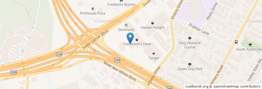 Mapa de ubicacion de Taylor Dental EZBraces en アメリカ合衆国, テキサス州, Travis County, Austin.