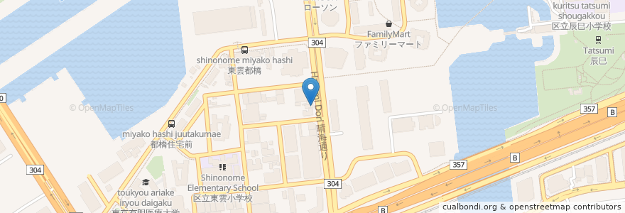 Mapa de ubicacion de Neptune en Japan, 東京都, 江東区.