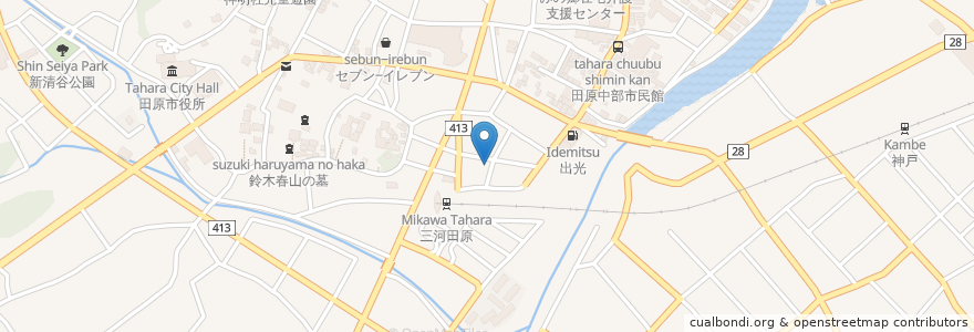 Mapa de ubicacion de 田原屋 en 日本, 愛知県, 田原市.
