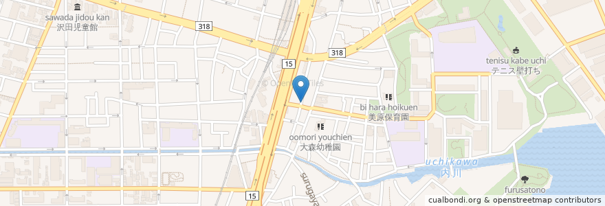Mapa de ubicacion de 最勝稲荷大明神 en Jepun, 東京都, 大田区.