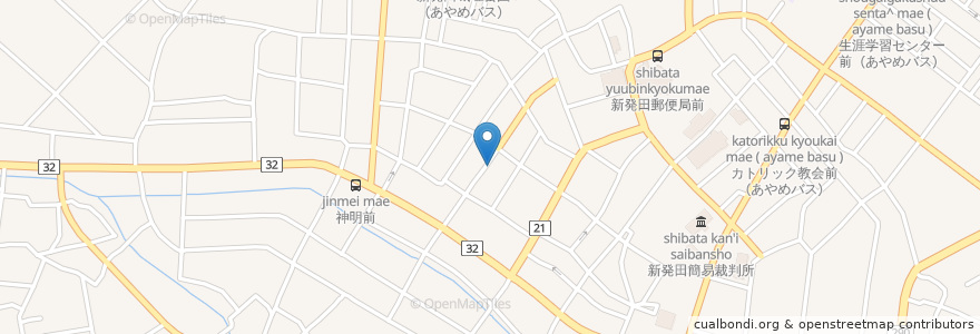 Mapa de ubicacion de お米dining 雪の芽 en 日本, 新潟県, 新発田市.