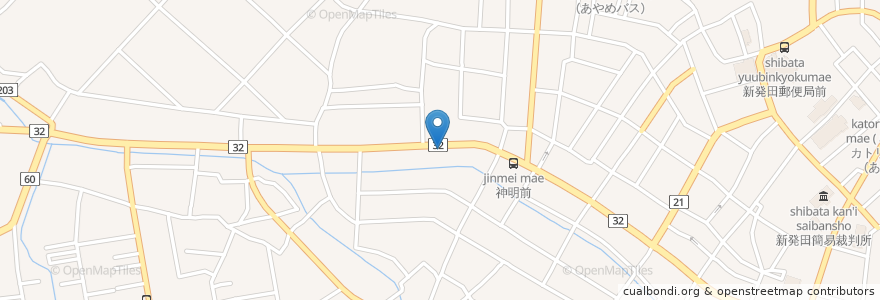 Mapa de ubicacion de 小島薬局 en Japonya, 新潟県, 新発田市.