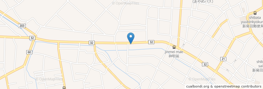 Mapa de ubicacion de 下鉄砲町会館 en Japon, Préfecture De Niigata, 新発田市.