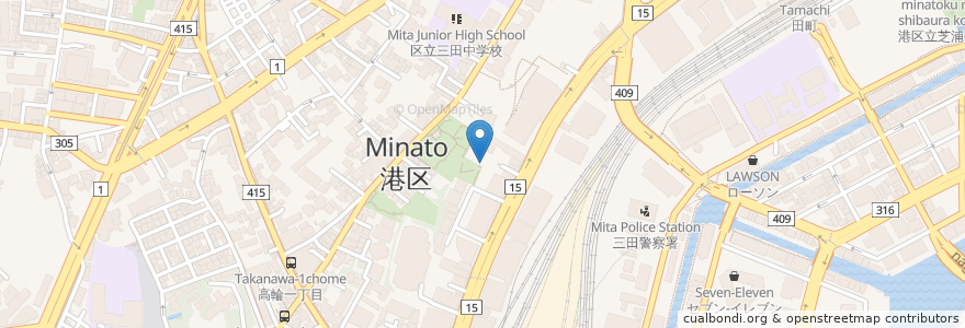 Mapa de ubicacion de 五光稲荷神社 en Jepun, 東京都, 港区.