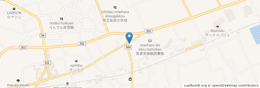 Mapa de ubicacion de 糸島市総合図書館 en Giappone, Prefettura Di Fukuoka, 糸島市.