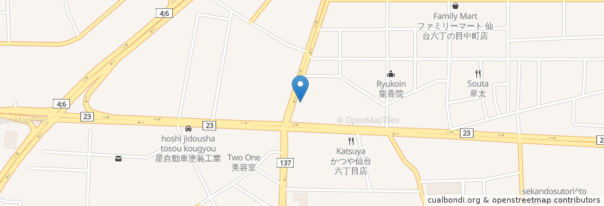Mapa de ubicacion de ちえこ・ゆきかレディースクリニック en 日本, 宮城県, 仙台市, 若林区.