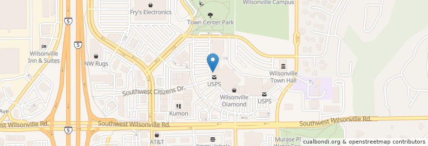 Mapa de ubicacion de Corner Coffee Shoppe en United States, Oregon, Clackamas County, Wilsonville.