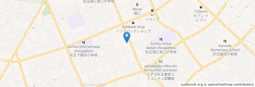 Mapa de ubicacion de KOKO歯科 en Japão, Tóquio, 江戸川区.