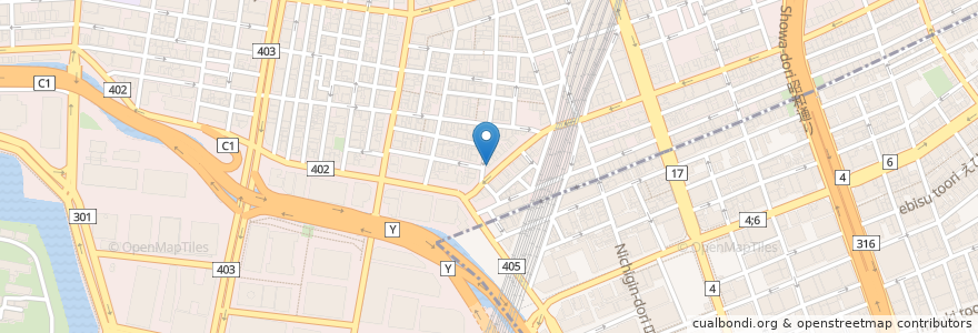 Mapa de ubicacion de 神田もつ焼センターえん en Japón, Tokio, Chiyoda.