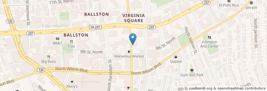 Mapa de ubicacion de United Bank en Stati Uniti D'America, Virginia, Arlington County, Arlington.