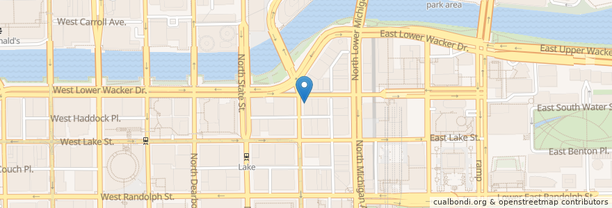 Mapa de ubicacion de Fisk & Co. en 미국, 일리노이, 시카고.