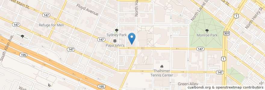 Mapa de ubicacion de Piccola New Style en 美利坚合众国/美利堅合眾國, 弗吉尼亚州 / 維吉尼亞州 / 維珍尼亞州, Richmond City.