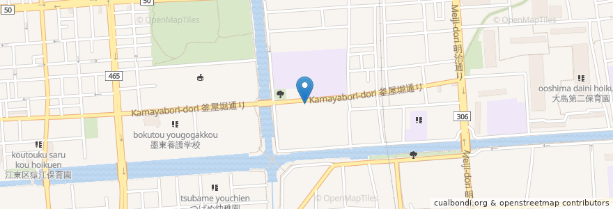 Mapa de ubicacion de Denny’s en 日本, 东京都/東京都, 江東区.