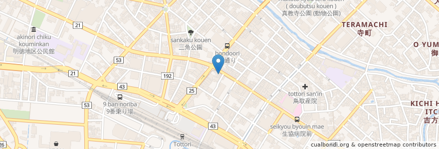 Mapa de ubicacion de 星来庵 en ژاپن, 鳥取県, 鳥取市.