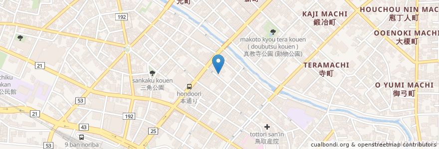 Mapa de ubicacion de かくれんぼ en Japan, Präfektur Tottori, 鳥取市.