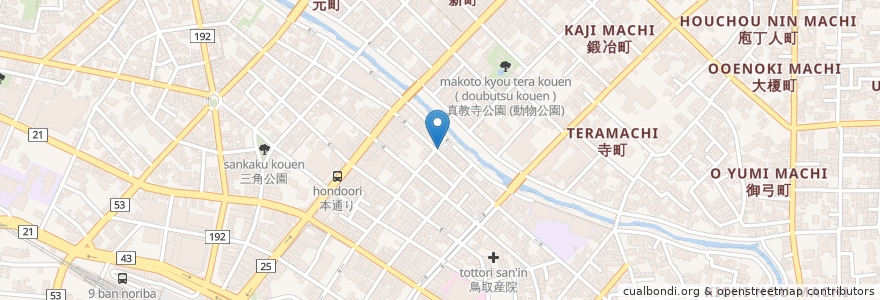 Mapa de ubicacion de ネギやっき en اليابان, توتوري, 鳥取市.