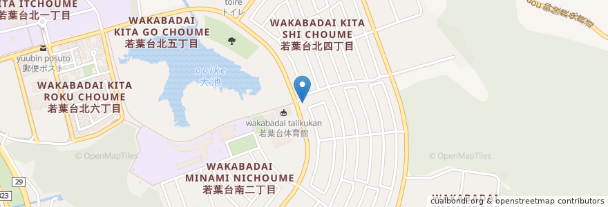 Mapa de ubicacion de 若葉台南3丁目自治体集会所どんぐり会館 en Japan, Präfektur Tottori, 鳥取市.