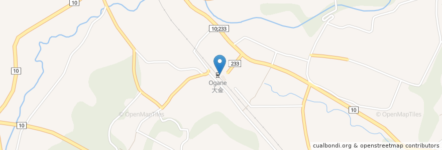Mapa de ubicacion de 大金神社 en 日本, 栃木県, 那須烏山市.