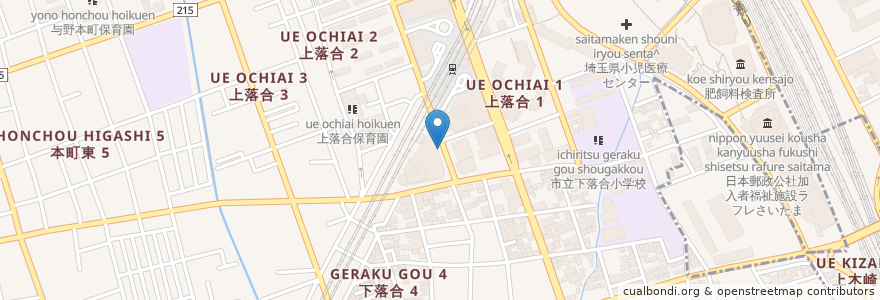 Mapa de ubicacion de 餃子の満州 en Japan, Präfektur Saitama, Saitama, 中央区.