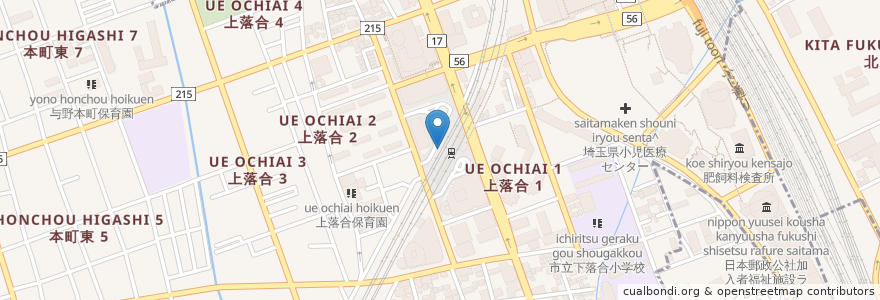 Mapa de ubicacion de 焼鳥茶屋 en 日本, 埼玉県, さいたま市, 中央区.