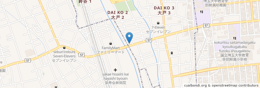 Mapa de ubicacion de 沖縄そば 縄玄 en Japan, 埼玉県, さいたま市, 中央区.