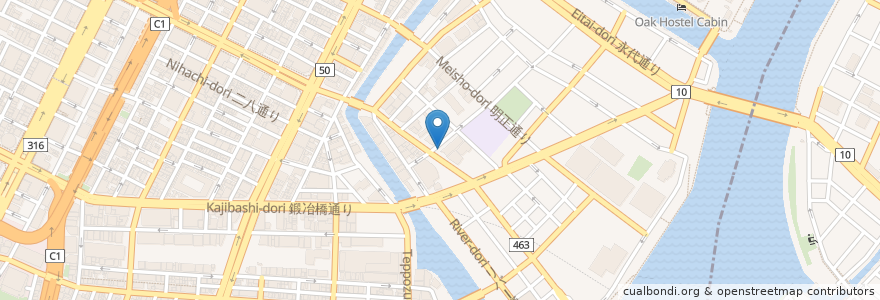 Mapa de ubicacion de さかえや en Japón, Tokio, Chuo.