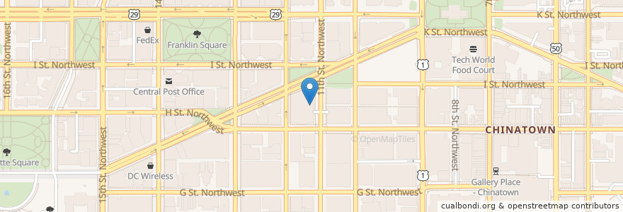 Mapa de ubicacion de Point Chaud Cafe & Crepes en 미국, 워싱턴 D.C., 워싱턴.
