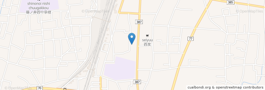 Mapa de ubicacion de 南部図書館 en ژاپن, 長野県, 長野市.