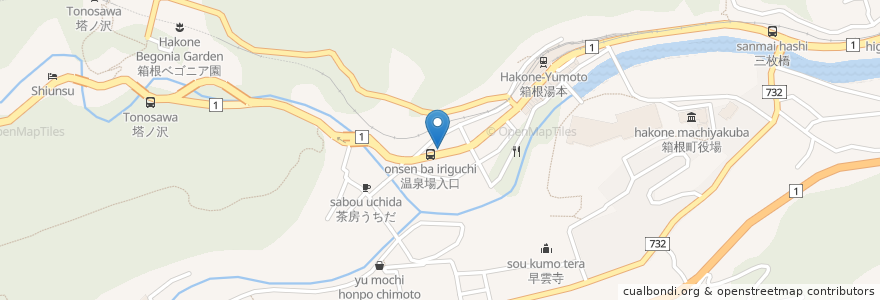 Mapa de ubicacion de ASANO en Japonya, 神奈川県, 足柄下郡, 箱根町.