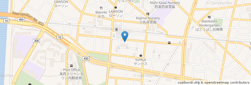 Mapa de ubicacion de ロイヤルホスト en Japan, 東京都, 江戸川区.