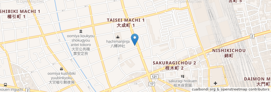 Mapa de ubicacion de ピザハット en Japão, 埼玉県, さいたま市, 大宮区.