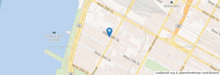 Mapa de ubicacion de Porchlight en Amerika Syarikat, New York, New York, New York County, Manhattan, Manhattan Community Board 4.