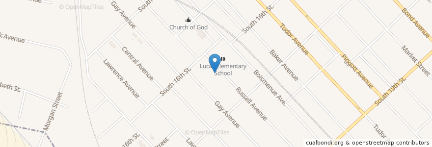 Mapa de ubicacion de Mount Paran Missionary Baptist Church en الولايات المتّحدة الأمريكيّة, إلينوي, East Saint Louis.
