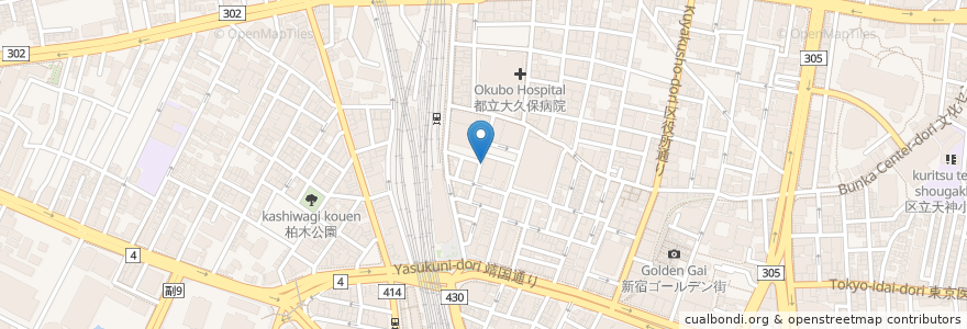 Mapa de ubicacion de Yona Yona Beer Works en Japón, Tokio, Shinjuku.