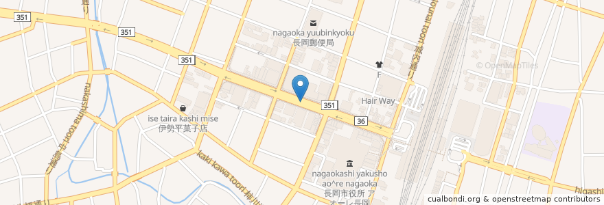 Mapa de ubicacion de 大手通り地下駐車場 en Japon, Préfecture De Niigata, 長岡市.