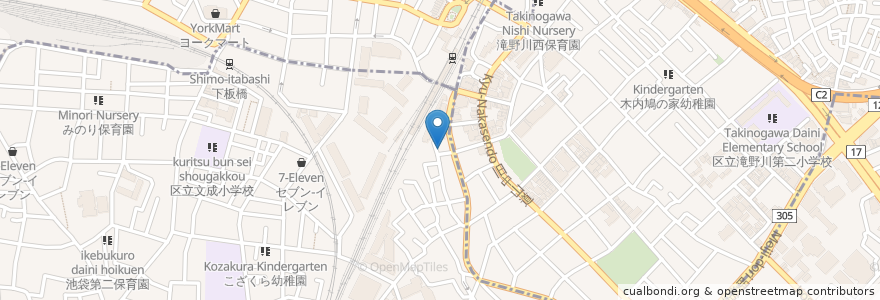 Mapa de ubicacion de さくらさくみらい 上池袋 en Japonya, 東京都, 北区.