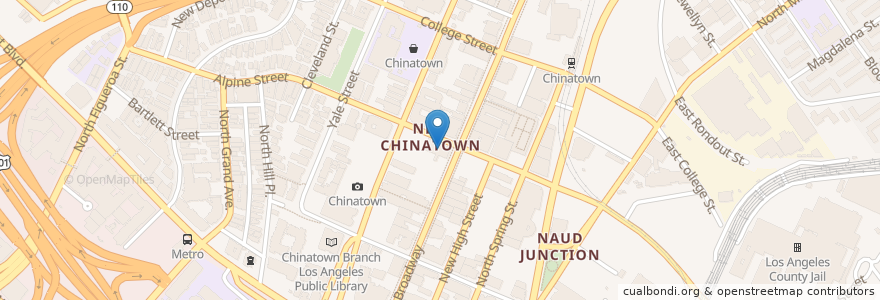 Mapa de ubicacion de Cathay Bank en Amerika Syarikat, California, Los Angeles County, Los Angeles.