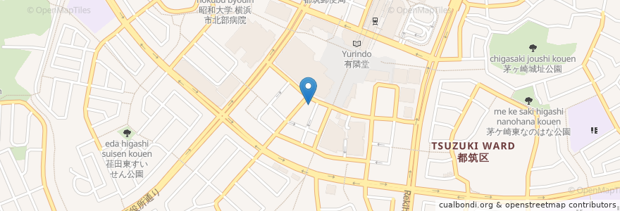 Mapa de ubicacion de みずほ銀行 en Japonya, 神奈川県, 横浜市, 都筑区.