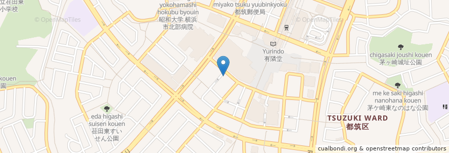 Mapa de ubicacion de 静岡銀行 en Japón, Prefectura De Kanagawa, Yokohama, 都筑区.