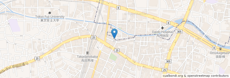 Mapa de ubicacion de Hakuri Tabai Hanbey en 日本, 東京都, 新宿区.