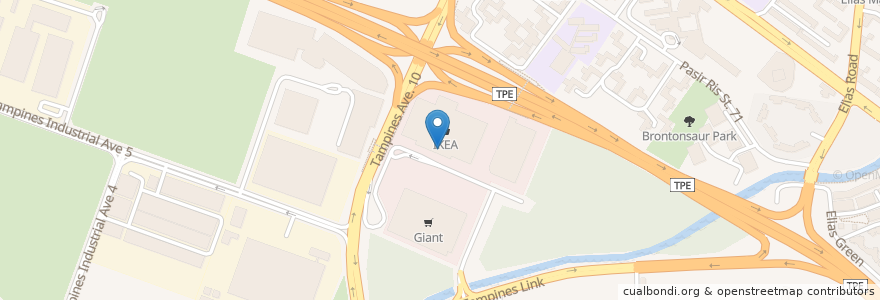 Mapa de ubicacion de IKEA Restaurant & Café en 싱가포르, Northeast.
