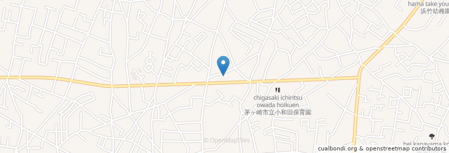 Mapa de ubicacion de みずほ銀行 en 일본, 가나가와현, 茅ヶ崎市.