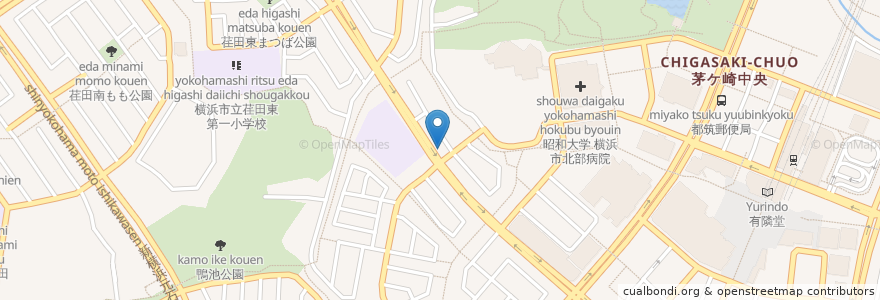 Mapa de ubicacion de 和心流空手道場 en ژاپن, 神奈川県, 横浜市, 都筑区.