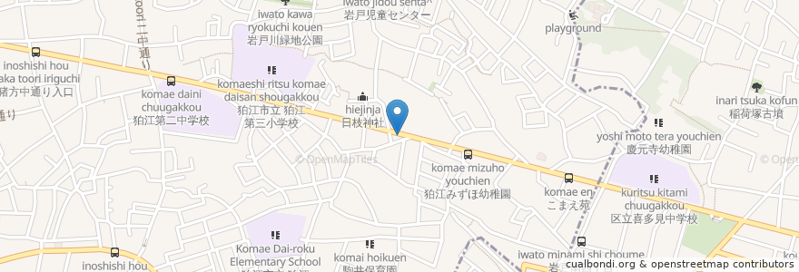 Mapa de ubicacion de でんすけ en Jepun, 東京都, 狛江市.