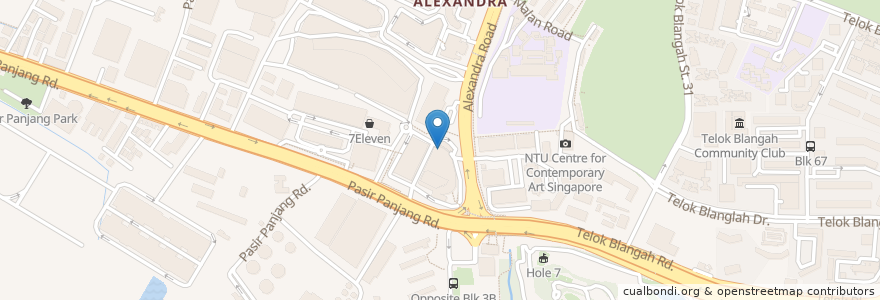 Mapa de ubicacion de KFC en سنگاپور, Southwest.