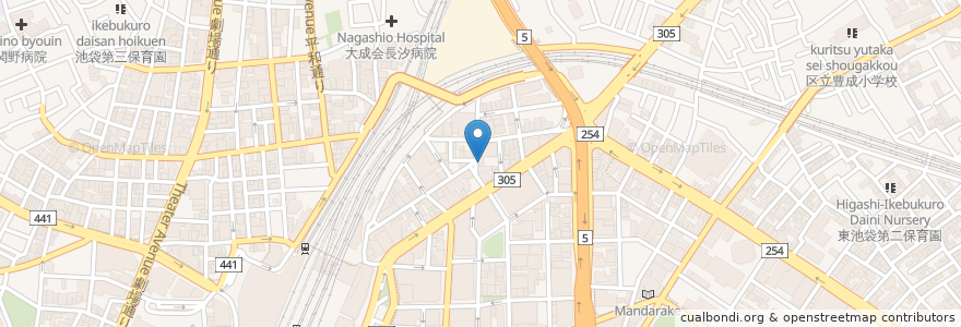 Mapa de ubicacion de やきとんひなた en 일본, 도쿄도, 豊島区.