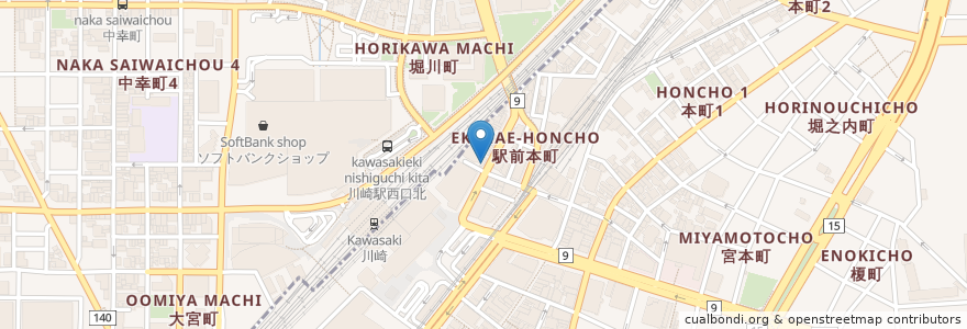 Mapa de ubicacion de BLUE MIST en Japan, 神奈川県, 川崎市.