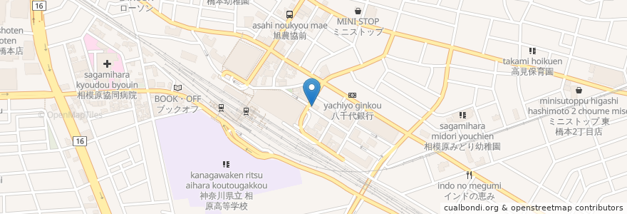 Mapa de ubicacion de サイゼリヤ en 일본, 가나가와현, 相模原市, 緑区.