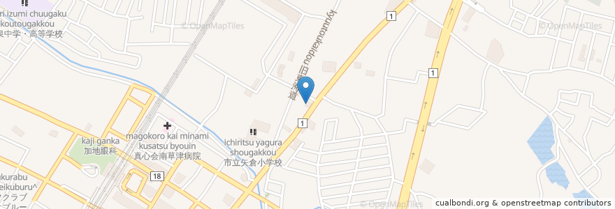 Mapa de ubicacion de サイゼリヤ en 日本, 滋賀県, 草津市.