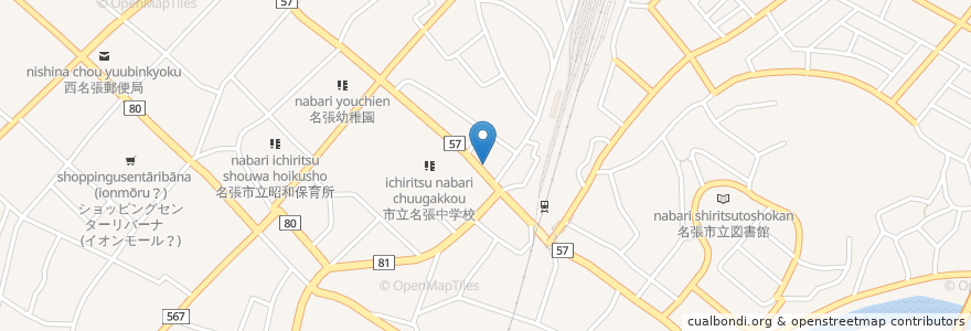 Mapa de ubicacion de やきとり大吉 名張駅前店 en اليابان, 三重県, 名張市.